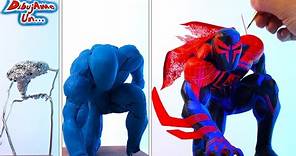 Como hacer a SPIDER-MAN 2099 ESCULTURA de Plastilina || Spider-Man Across Spider-Verse. DibujAme Un