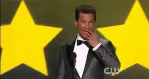 Matthew McConaughey WINS Critics Choice Awards 2014 Matthew McConaughey Acceptance Speech