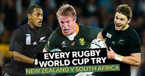 Every Rugby World Cup try from New Zealand v South Africa
