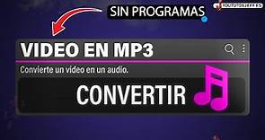 Como Convertir Video a MP3 SIN PROGRAMAS âœ…