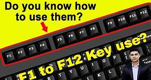 What are the use of Function Keys F1 to F12 on the Keyboard ? | function keys windows 10 settings