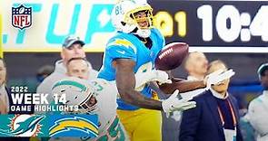 Miami Dolphins vs. Los Angeles Chargers | 2022 Week 14 Game Highlights