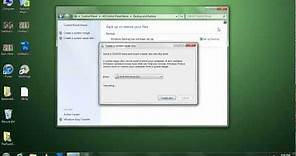 Create a Recovery Disc in Windows 7