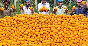 ORANGE JUICE | Huge Orange Juice Making | Orange Recipes | Cooking Kesari Dessert Recipe in Village