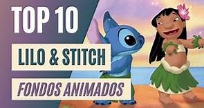 TOP 10 Mejores FONDOS de Pantalla ANIMADOS de Lilo & Stitch👧🏻🌺💙 (DISNEY) en Movimiento [4K] [HD]