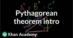The Pythagorean theorem intro | Right triangles and trigonometry | Geometry | Khan Academy