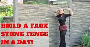 ToolGirl Mag Ruffman - Faux Stone Privacy Fence