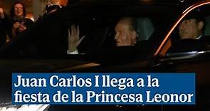 Juan Carlos I llega a la fiesta de cumpleaños de la Princesa Leonor