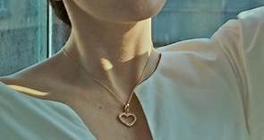 Zirconia Heart Necklace Made with Swarovski Crystal