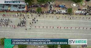 Presidente Luis Arce participa del acto en conmemoración al 213 aniversario del Ejército de Bolivia