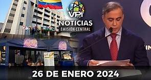 Noticias de Venezuela hoy en Vivo 🔴 VIernes 26 de Enero de 2024 - Emisión Central - Venezuela