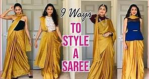 How To Style a SAREE In Different Ways | Simple Saree Draping Ideas | Himani Aggarwal