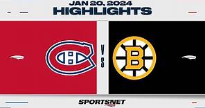 NHL Highlights | Canadiens vs. Bruins - January 20, 2024