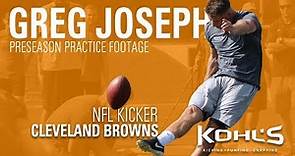 Cleveland Browns NFL Kicker Greg Joseph | Preseason Practice Footage
