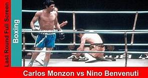 Carlos Monzon vs Nino Benvenuti II, Widescreen Color Match Highlights & Knockout, Title Boxing Fight