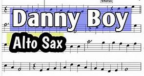 Danny Boy Alto Sax Sheet Music Backing Track Play Along I Londonderry Air