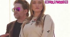 Seth Green & His Wife Clare Grant Arrive At Macaulay Culkin's Walk Of Fame Ceremony In Hollywood, CA