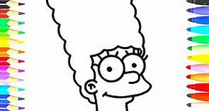 Comment Dessiner Marge Simpson DE Les Siimpson - Dessin Facile - Dessin Coloriage
