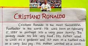 🔥Biography Of Cristiano Ronaldo | Profile/Autobiography/Story Writing on Cristiano Ronaldo
