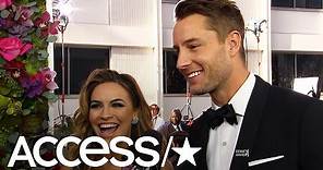 Justin Hartley & Chrishell Stause Gush About Walking The Globes' Carpet As Newlyweds | Access