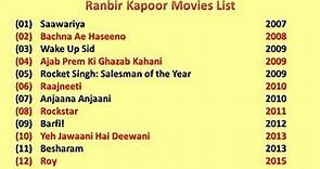 Ranbir Kapoor Movies List