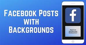 How to Make Facebook Posts with Backgrounds