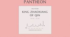 King Zhaoxiang of Qin Biography - King of Qin, China from 307 to 251 BC
