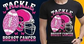 39. Breast Cancer T Shirt Design - T-Shirt Design Tutorial In Illustrator - Football T-Shirt Design