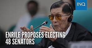 Enrile proposes electing 48 senators