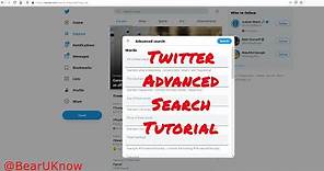 Twitter advanced search tutorial