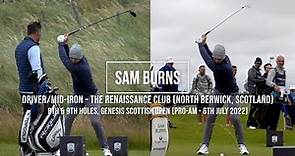 Sam Burns Golf Swing Driver & Mid-Iron (FO), Genesis Scottish Open (North Berwick, UK) July 2022