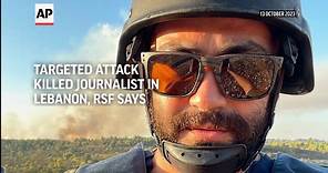 Targeted attack killed journalist in Lebanon, RSF says