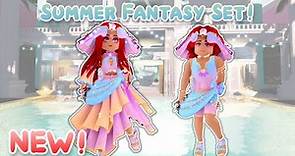 TRYING ON NEW SUMMER FANTASY SET! SUMMER UPDATE! Royale High Update