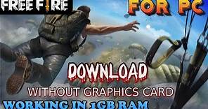 Free Fire PC In 1GB ram | Without Graphics Card | Low end Pc | NO LAG