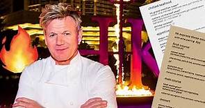 Gordon Ramsay's HELL'S KITCHEN Restaurant Menu Prices Vegas