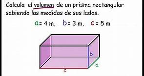 Volumen de un prisma rectangular