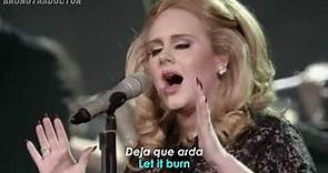 Adele - Set Fire To The Rain // Lyrics + Español // Live