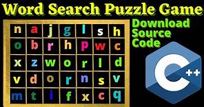 Program to make Words Search Puzzle game in C++ | Complete Explanation with source code