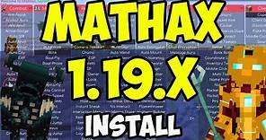 How to get Cheats for Minecraft 1.19 - download and install MATHAX cheat client 1.19