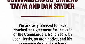 Statement from Commanders Co-Owners Tanya and Dan Snyder