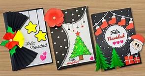 🎅🏼3 Hermosas tarjeta para navidad 🎅🏼Tarjeta hecha a mano Christmas Card 🌟