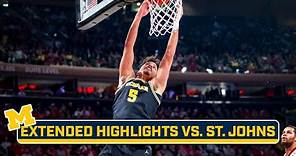 Michigan vs. St. John's | Extended Highlights | Big Ten Men's Basketball | Nov. 13, 2023