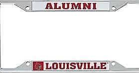 University of Louisville U of L Cards Cardinals Metal License Plate Frame for Front or Back of Car Officially Licensed (Alumni - White)