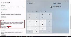 How to Reset Windows 10 Calculator App 1