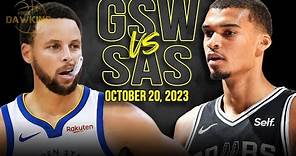 Golden State Warriors vs San Antonio Spurs Full Game Highlights | October 20, 2023 | FreeDawkins