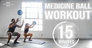 15 Minute Medicine Ball HIIT Workout [For All Fitness Levels]