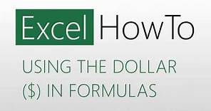 Excel How To: Using the Dollar ($) in Formulas