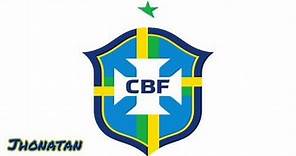 cómo dibujar el escudo de la selección de futbol de BRASIL