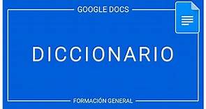 Diccionario de documentos Google