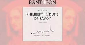 Philibert II, Duke of Savoy Biography - Duke of Savoy from 1497 to 1504